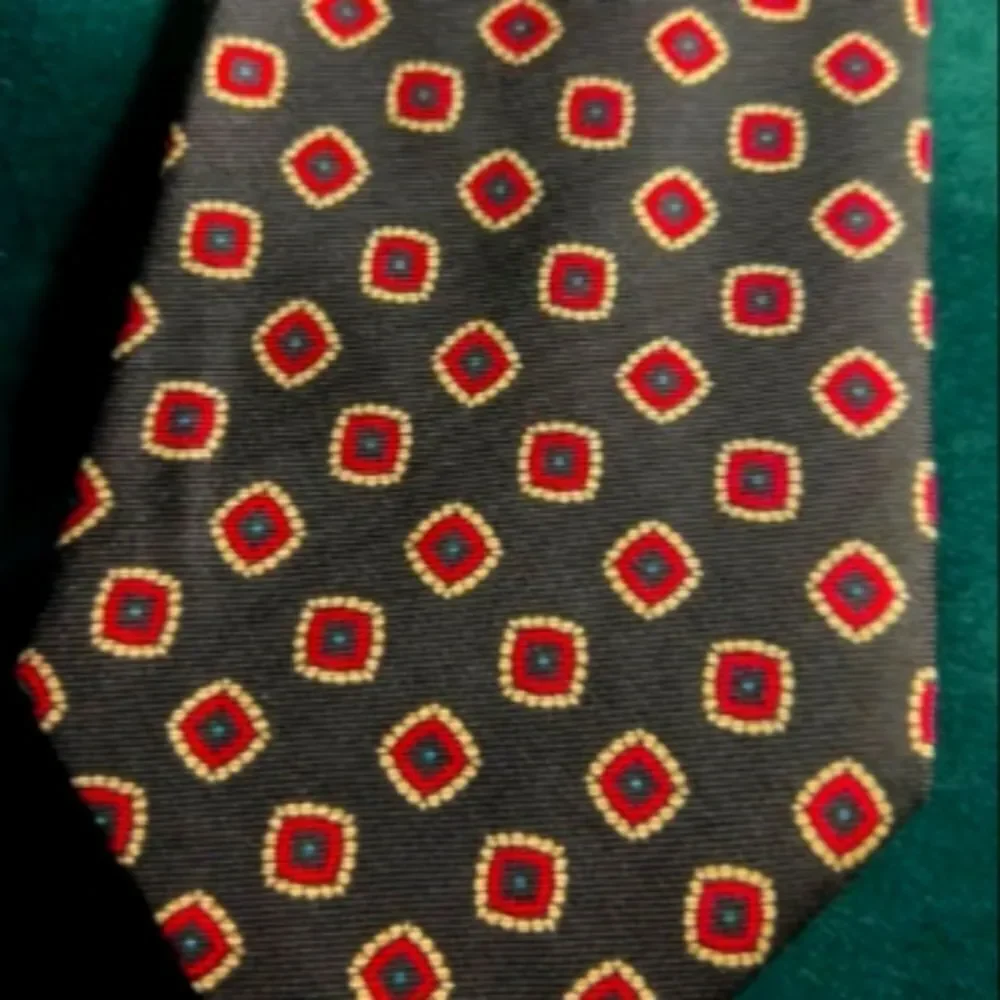 NWT Land's End Hand Sewn Silk Tie Made in USA
